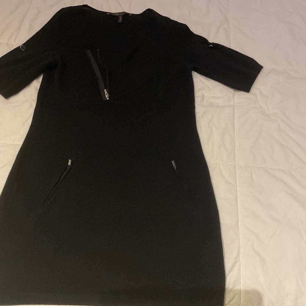 BCBG Max Azria Black Lambswool Dress Size Medium